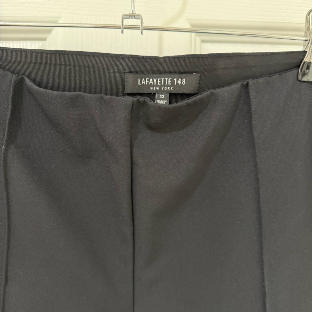 Lafayette 148 New York Black Cropped Pants - Picture 2 of 6